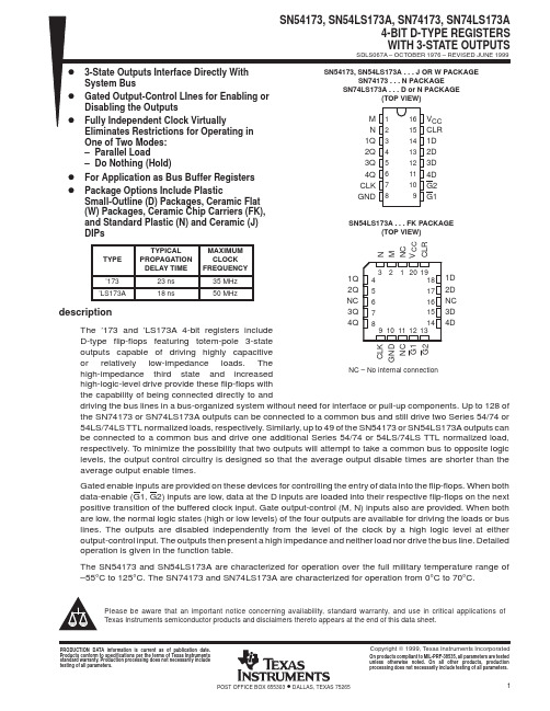 SN54LS173AW中文资料