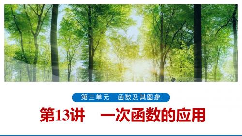 中考复习浙教版数学课件:第13讲 一次函数的应用(共56张PPT)