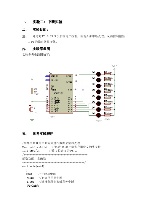 单片机实验二_外部中断