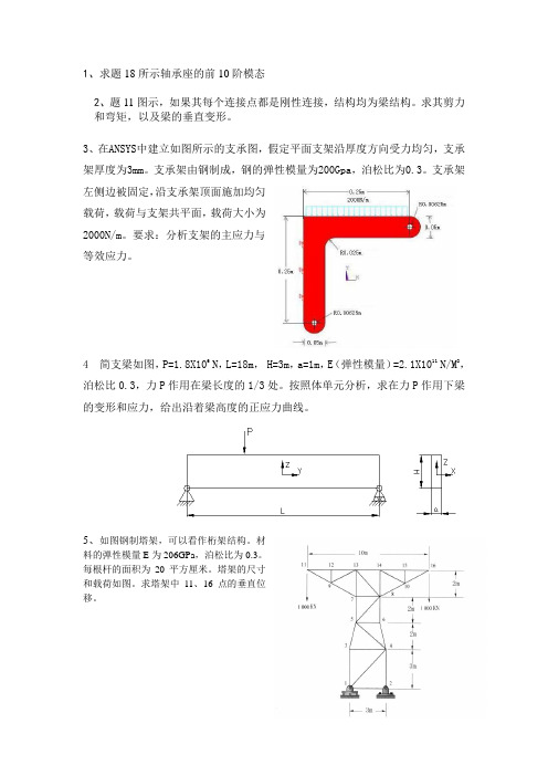 有限元Ansys期末考试练习