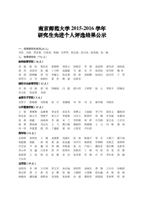 南京师范大学2015-2016学年