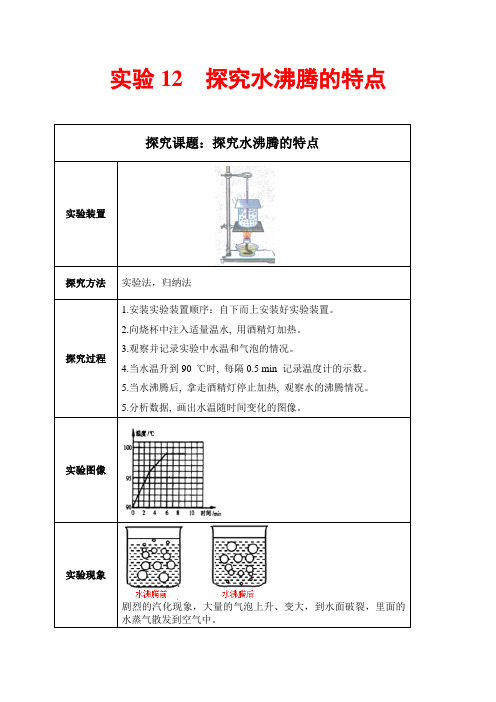 实验12  探究探究水沸腾的特点-备战2021年中考物理必考实验精解精练(解析版)