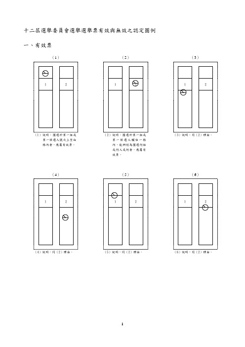 公职人员选举选举票有效与无效之认定图例