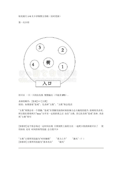 绿龙巢穴1-6关卡详细图文攻略