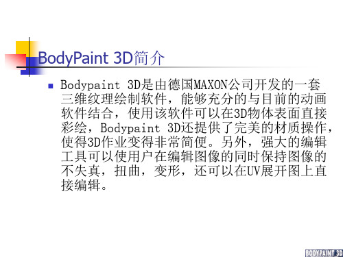 用BodyPaint3D为三维模型绘制纹理贴图