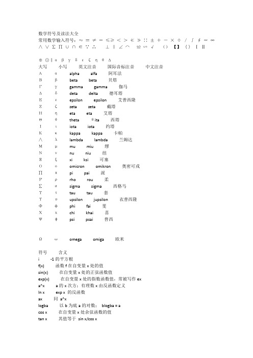 数学符号