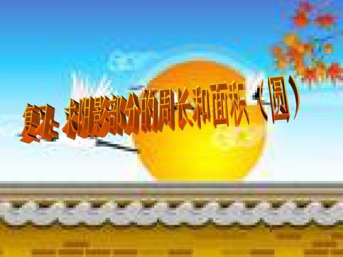 求阴影部分面积(圆)
