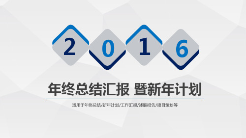 2017鸡年新年计划年终总结工作报告汇报述职报告项目策划PPT模板