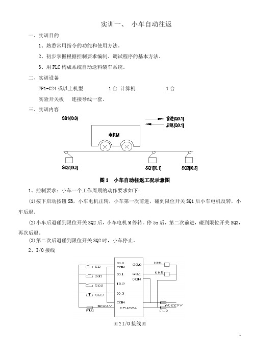 实训一、小车自动往返