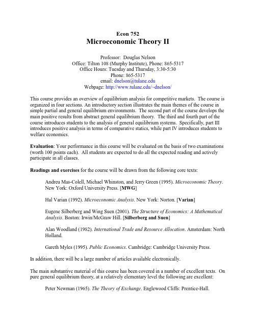 MicroeconomicTheoryII