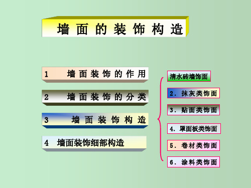 墙面装饰构造 教学PPT课件