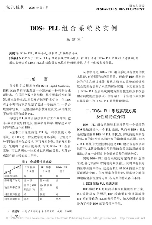 DDS_PLL组合系统及实例
