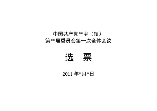 党委一次全会选票(新)