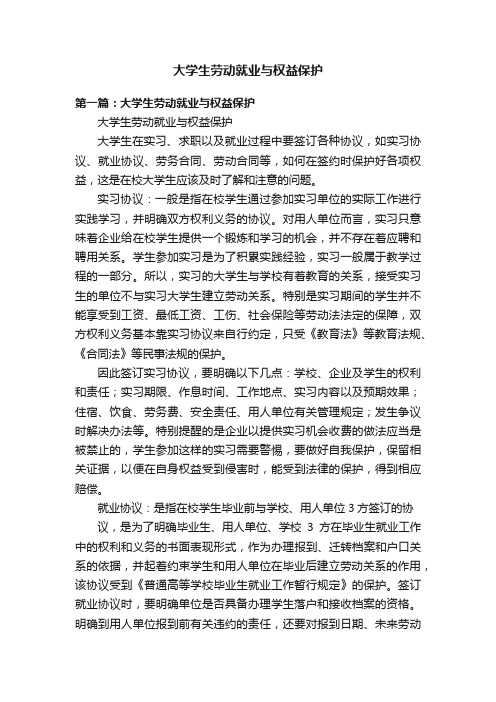 大学生劳动就业与权益保护