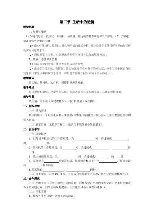 北师大新课标初中物理八年级下册《第六章 常见的光学仪器 三、生活中的透镜》_2