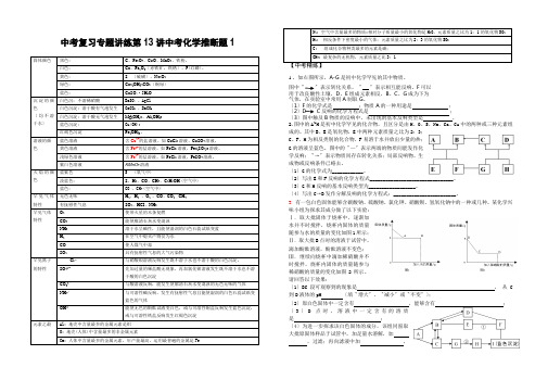 中考复习专题讲练第13讲中考化学推断题1