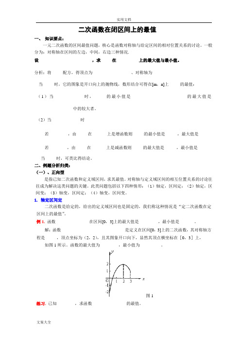 二次函数在闭区间上地最值