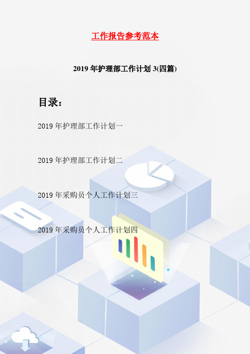 2019年护理部工作计划3(四篇)