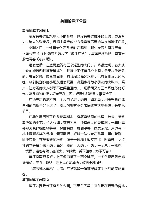 美丽的滨江公园