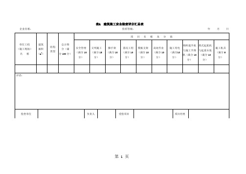 建筑施工安全检查标准JGJ59-2019表格word资料19页