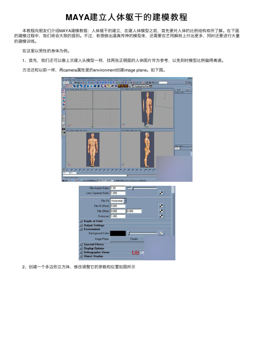 MAYA建立人体躯干的建模教程