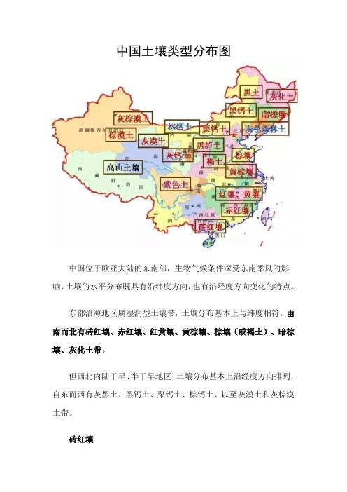 中国土壤类型分布图