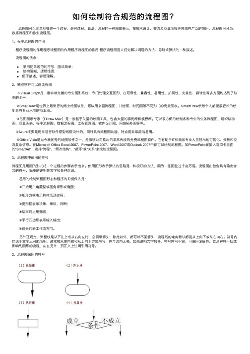 如何绘制符合规范的流程图？