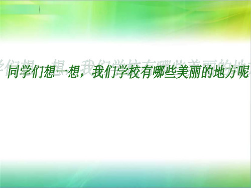 优质课一等奖小学综合实践《我是校园小主人》