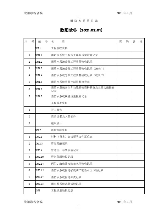 江苏消防工程施工验收资料实例