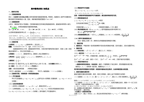 高中数学必修2知识点