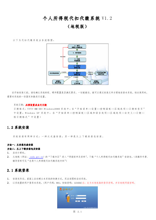 个人所得税代扣代缴系统V12深圳地税版