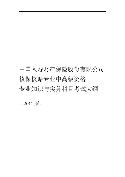 两核中高级考试大纲版合月修订