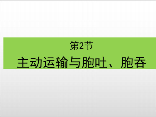 新教材《主动运输与胞吞、胞吐》教学课件人教版1