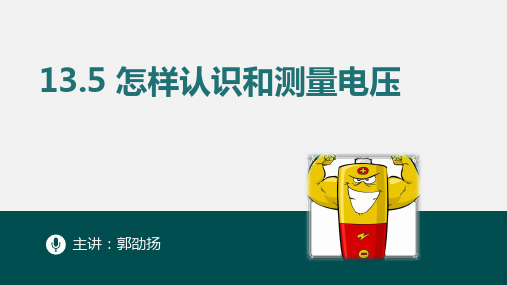 沪粤版九年级上册13.5  怎样认识和测量电压(共26张ppt)