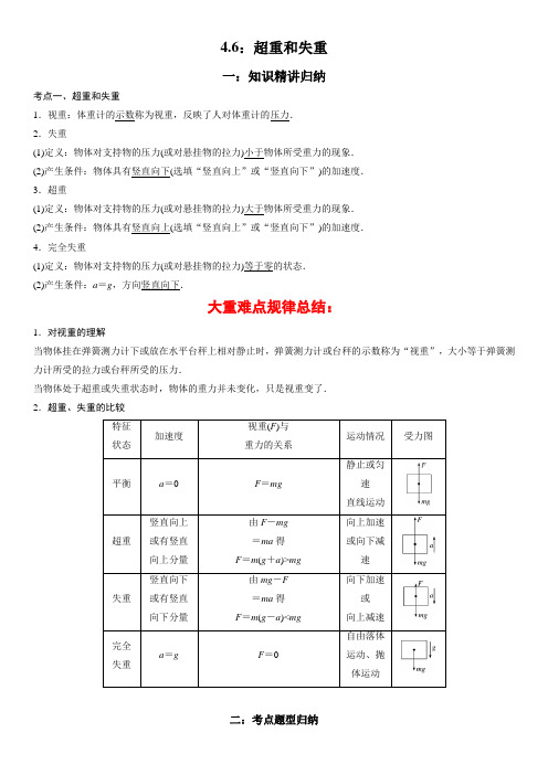 4-6 超重和失重