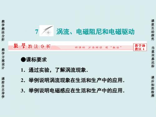 高中物理 第四章第七节 涡流、电磁阻尼和电磁驱动课件 新人教选修3-2