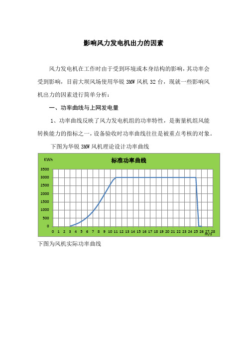 影响风力发电机出力的因素