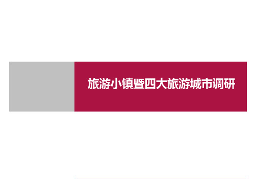 旅游小镇暨四大旅游城市调研报告.pptx