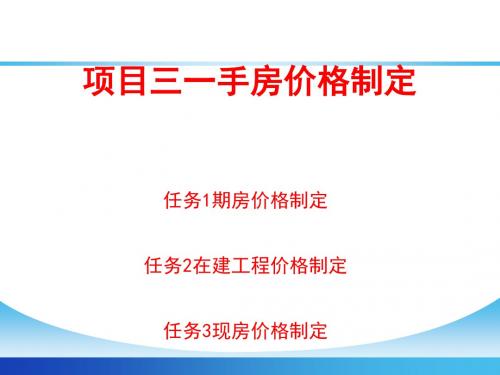 一手房价格制定(ppt70张)