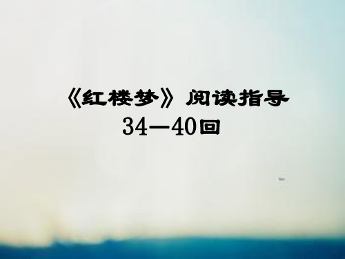 《红楼梦》31-40