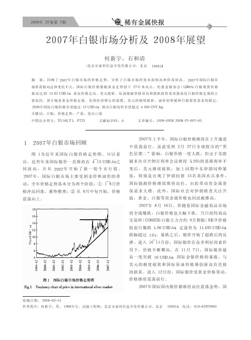 2007年白银市场分析及2008年展望