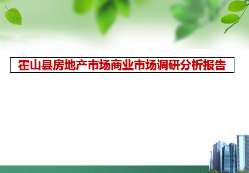 霍山县房地产市场商业市场调研分析报告