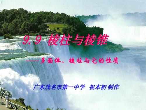 高二数学最新课件-1多面体与正多面体、2棱柱与它的性