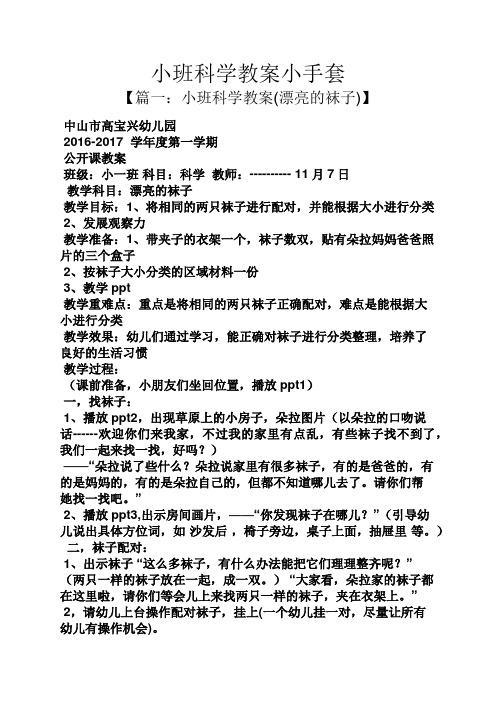 小班科学教案小手套