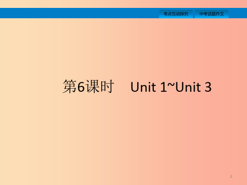 课标通用甘肃省2019年中考英语总复习第6课时八上Unit1_3课件PPT