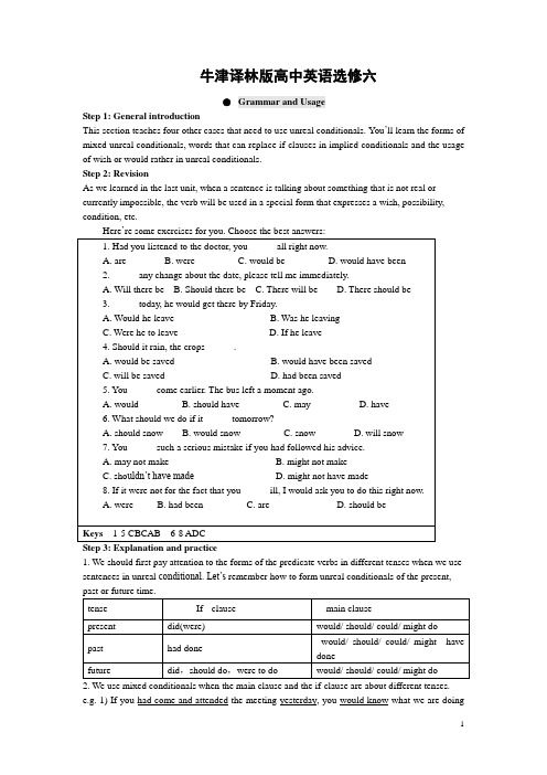 牛津译林版高中英语选修六《Unit 4 Helping people around the world》grammar 教案 1