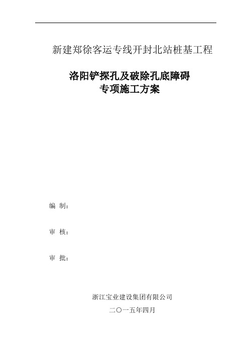 机械洛阳铲探孔专项施工方案