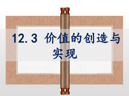 人教版高二政治必修四课件：12.3价值的创造与实现