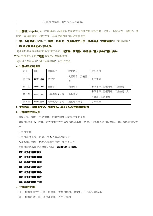 计算机等级考试二级office知识点总结