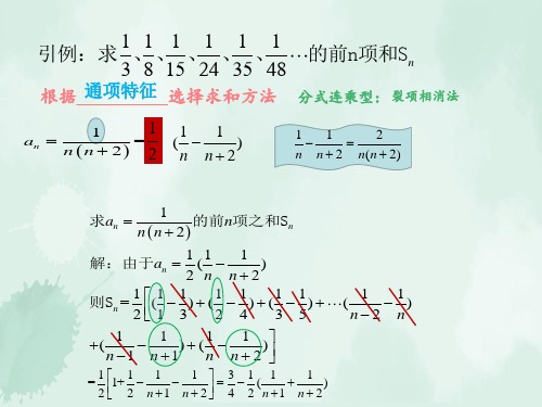 裂项相消法在数列求和中的应用